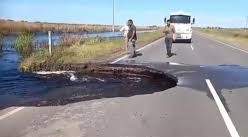 Canals: alerta de bomberos voluntarios por desmoronamiento en Ruta Provincial N° 3