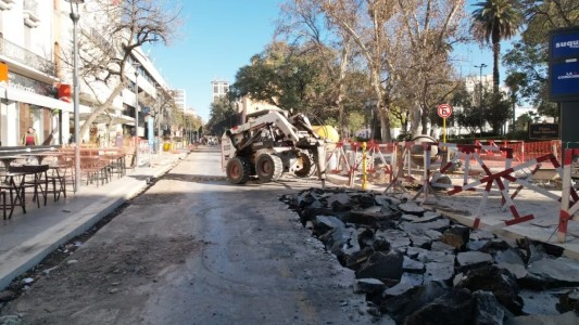 Corte de tránsito en los alrededores de la Plaza San Martín por obras