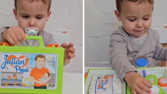 "Julián papá": la marca de muñecas presentó una nueva valija para varones