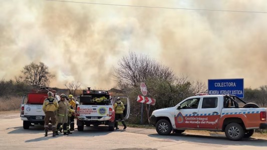Bomberos contuvieron el incendio La Calera