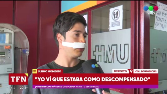 Gabriel: “yo vi que estaba pegado al volante, no sé si estaba dormido o se descompensó”