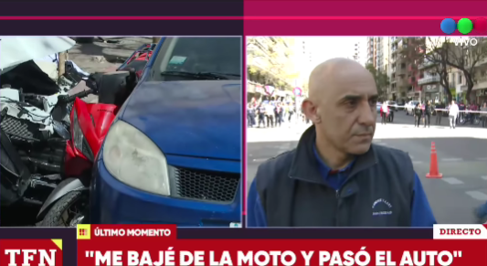 Alejandro, un testigo del accidente en el centro: “me salvé de milagro”