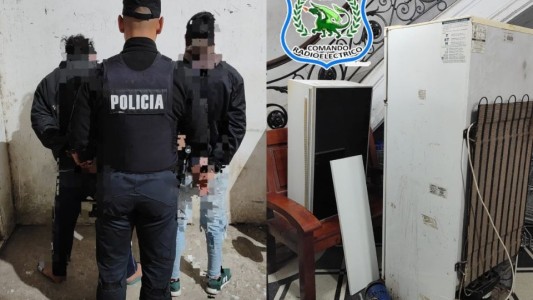 Robaron una heladera, se la llevaban al hombro y los detuvo la policía