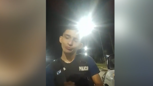 Video: en un control de alcoholemia, un policía estaba borracho