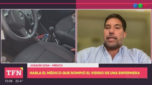 El médico que rompió el auto de enfermera rompió el silencio y explicó los motivos de su accionar