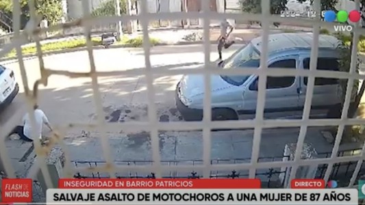 Violento asalto de motochorros a una mujer de 87 años