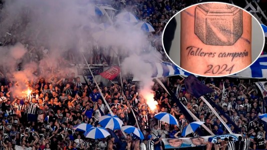 Video: un hincha de Talleres se tatúo antes de la definición del torneo