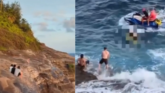 Video: el salto del acantilado que le costó la vida al turista argentino en Hawái