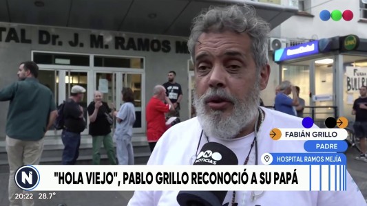 Pablo Grillo reconoció y dio sus primeras palabras a su papá: "Hola viejo"