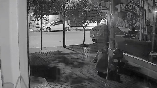 Delincuentes treparon hasta un balcón de un edificio para robar y quedaron filmados