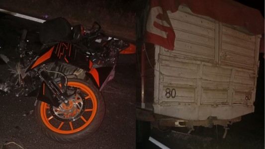 Siniestro fatal: un motociclista murió tras chocar contra un camión en el interior de Córdoba
