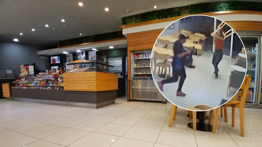 Una empleada frustró un asalto a sillazos en una estación de servicio