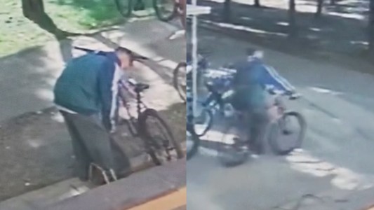 Video: frente a una garita policial, le robaron la bicicleta por segunda vez en Ciudad Universitaria