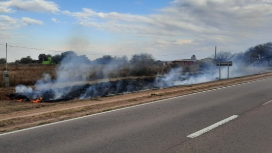 Totoral: un hombre quedó detenido luego de incendiar malezas al costado de la ruta