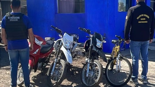 Desarticularon a una banda que forzaba portones y robaba motocicletas: hay tres detenidos
