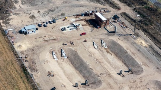 Saneamiento cloacal en Tránsito: la obra se acerca a su fin