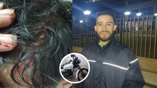 Brutal asalto a un chofer de aplicación: lo golpearon y le robaron la moto