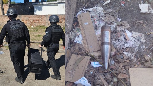 Secuestran un proyectil de artillería hallado en un basural de Marqués Anexo