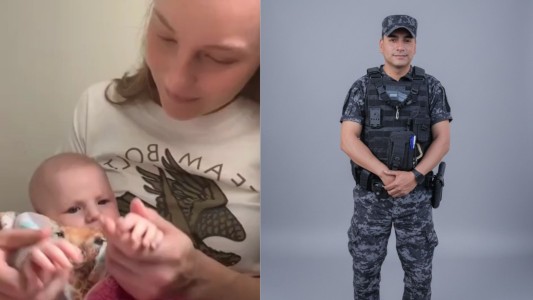 Un policía le salvó la vida a una bebé que se estaba ahogando