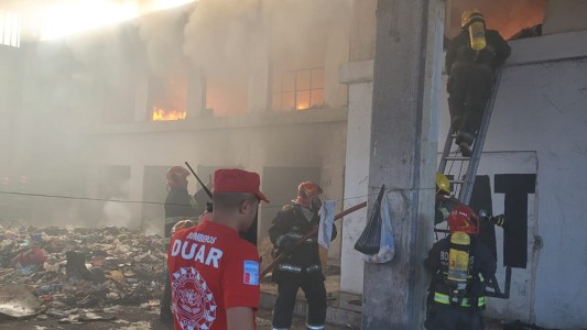 Se incendió un galpón en la zona del ex Mercado de Abasto
