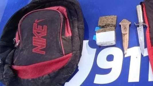 Persecución policial terminó con la detención de dos hombres y el secuestro de drogas