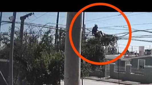 Captaron a un hombre robando cables del tendido eléctrico