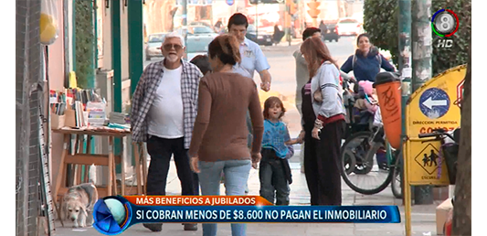 Eximen del pago del impuesto inmobiliario a jubilados que cobren hasta $8600