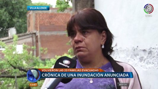 Villa Allende, el día después de las inundaciones.