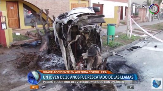 Grave accidente en avenida la Cordillera