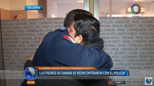 Exclusivo: El emotivo encuentro entre los padres de Samira y el policía que le salvó la vida
