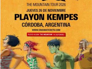 Gorillaz al Kempes: inédito, la banda británica presentará “The Mountain Tour” en Córdoba