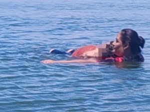 Lago San Roque: suboficial evitó que una mujer se ahogara y salvó su vida