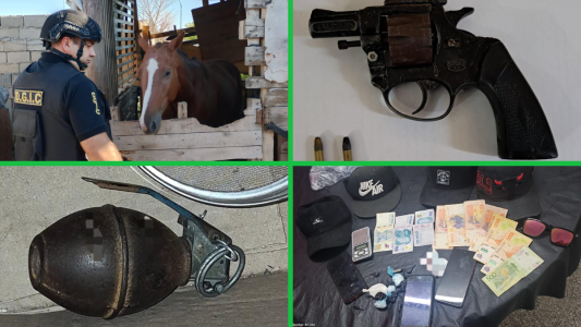 Megaoperativo en Córdoba: caen bandas con cocaína, una granada y chalecos antibalas