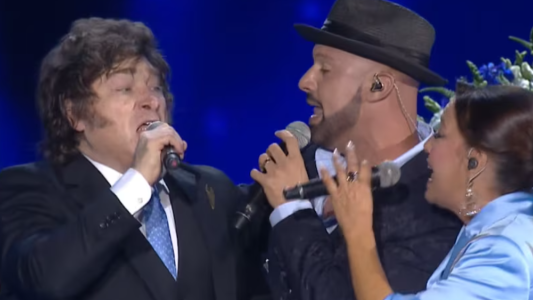 Javier Milei cantó “Libre” en la ceremonia por la independencia de Israel