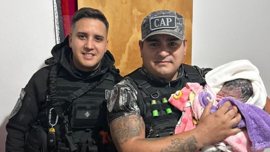 Policías asistieron un parto de urgencia en barrio Parque República