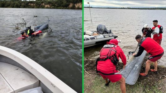 Rescate en el Embalse: salvan a dos hombres tras el vuelco de su canoa en Villa Rumipal