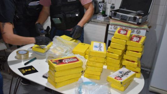 Líderes de una banda narcocriminal fueron detenido por el tráfico de 70 kilos cocaína