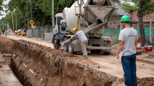 Desagües pluviales en el sur de Córdoba: la obra supera el 90% de avance