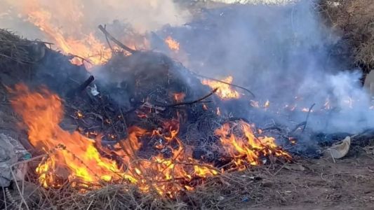 Bomberos de Las Arrias lograron sofocar un incendio en el basural local