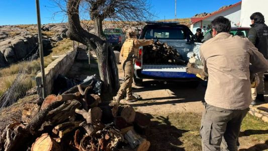 Donan leña decomisada a una escuela de montaña para afrontar el frío en Córdoba
