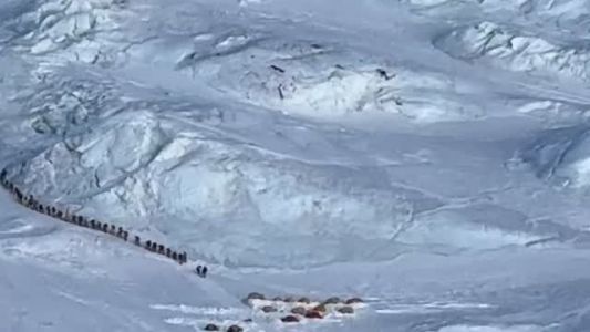Récord en el Monte Everest: 274 escaladores llegaron a la cima en un solo día