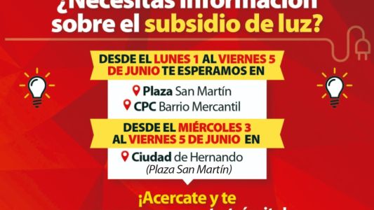 ERSeP intensifica operativos para inscribirse a subsidios energéticos en Córdoba