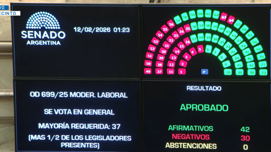 El Senado dio media sanción a la reforma laboral tras más de doce horas de debate