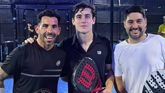 Dos Bosteros: Tévez y Colapinto se animaron al pádel en Nordelta