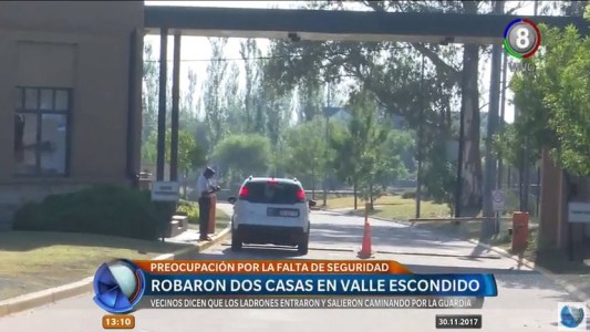 Asaltaron en dos viviendas de Valle Escondido