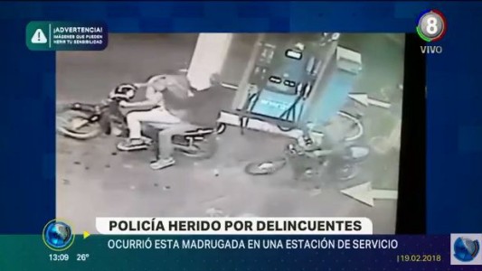 Otro policía herido en violento robo a una estación de servicios