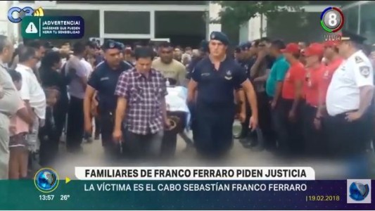 Los familiares de Franco Ferraro piden justicia por la muerte del policía