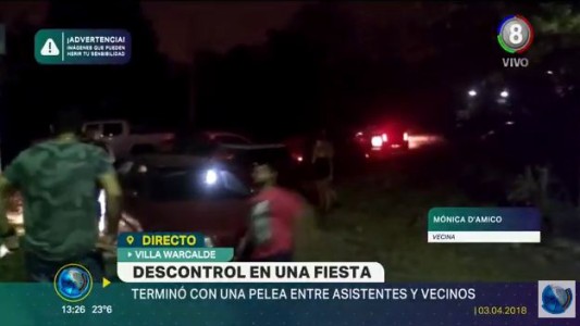 Fiesta, descontrol y violencia en Villa Warcalde
