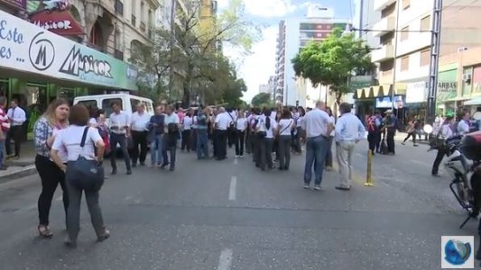En el segundo día de paro, bancarios se movilizaron por el centro