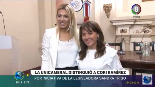 La legislatura distinguió a la cantante "Coki" Ramírez